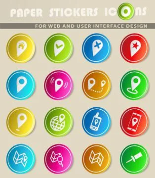 Pointer and maps Stock Illustration