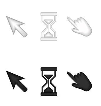 Pointer and timer icons イラスト素材