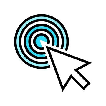 Pointer arrow color icon vector illustration Stock Illustration