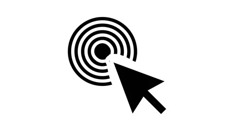 Pointer arrow glyph icon animation Stock Footage 224878979