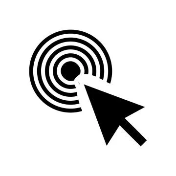 Pointer arrow glyph icon vector illustration Stock Illustration