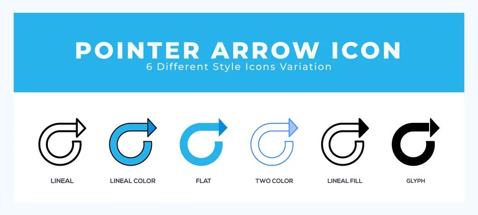 Pointer arrow icon set. vector illustration. Stock Illustration