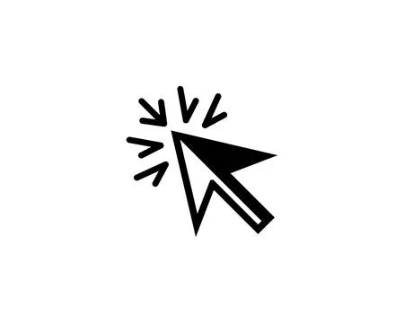 Pointer Arrow Icon Vector Logo Template Illustration Design Stock Illustration