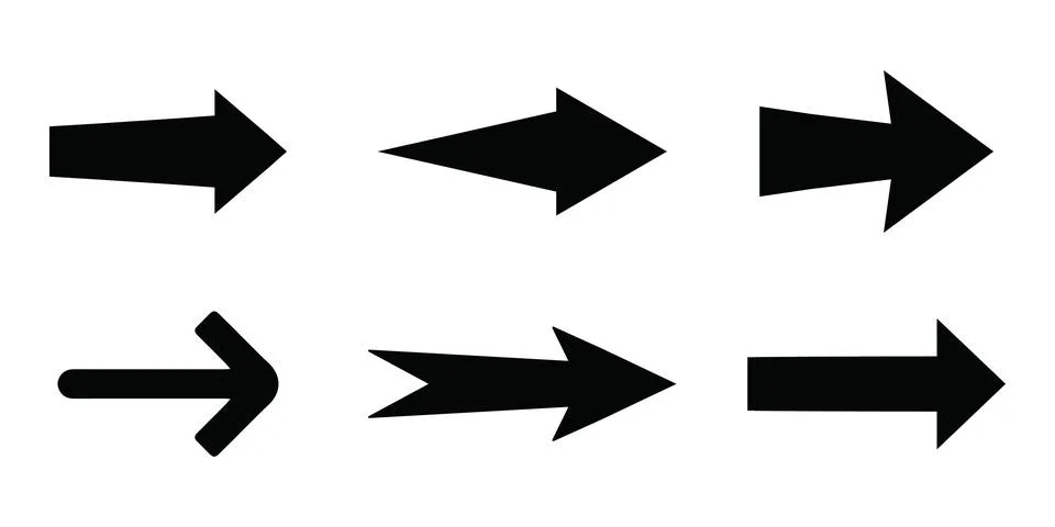 Pointer Arrow Icons Set Stock Illustration