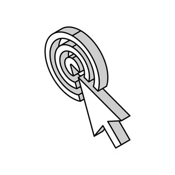 Pointer arrow isometric icon vector illustration Stock Illustration