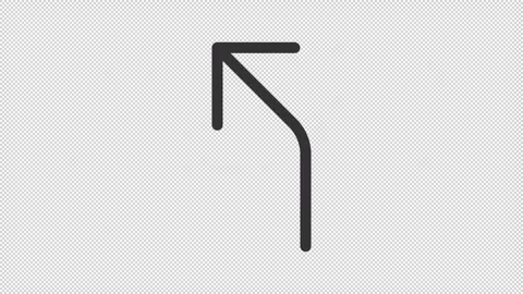Pointer arrow line animation set Stock Footage 325399997