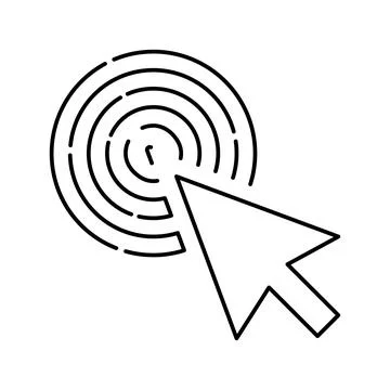 Pointer arrow line icon vector illustration Illustrazione stock