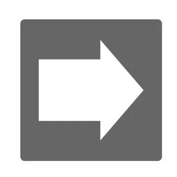Pointer, arrow in modern flat style. Arrow button isolated on white backgroun Illustrazione stock