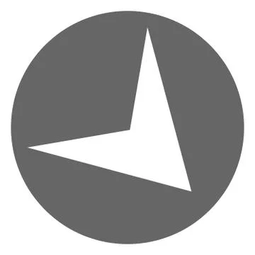 Pointer, arrow in modern flat style. Arrow button isolated on white backgroun Stock Illustration