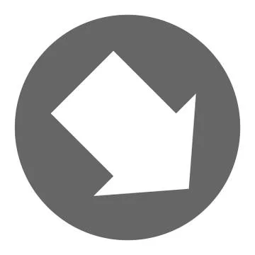 Pointer, arrow in modern flat style. Arrow button isolated on white backgroun Illustrazione stock
