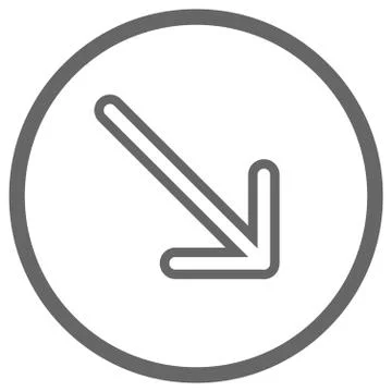 Pointer, arrow in modern flat style. Arrow button isolated on white backgroun Illustrazione stock