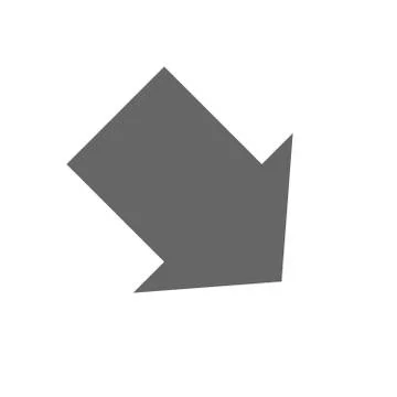 Pointer, arrow in modern flat style. Arrow button isolated on white backgroun Stock Illustration