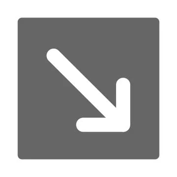 Pointer, arrow in modern flat style. Arrow button isolated on white backgroun Illustrazione stock