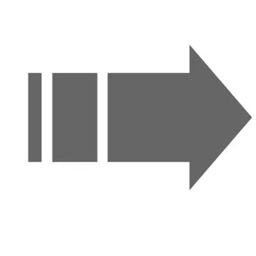 Pointer, arrow in modern flat style. Arrow button isolated on white background Illustrazione stock