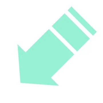 Pointer, arrow in modern flat style. Arrow button isolated on white background Illustrazione stock