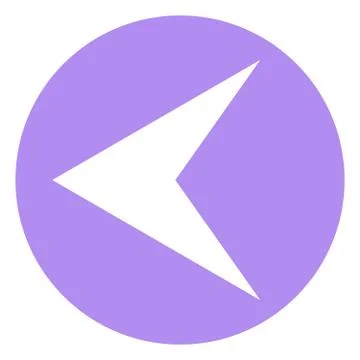 Pointer, arrow in modern flat style. Arrow button isolated on white background Illustrazione stock