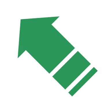 Pointer, arrow in modern flat style. Arrow button isolated on white background Stock Illustration