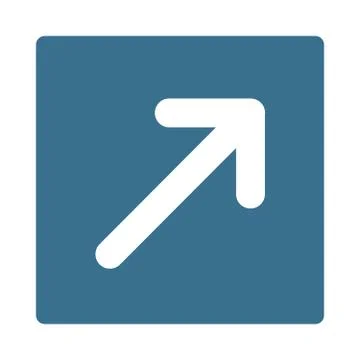 Pointer, arrow in modern flat style. Arrow button isolated on white background Stock Illustration