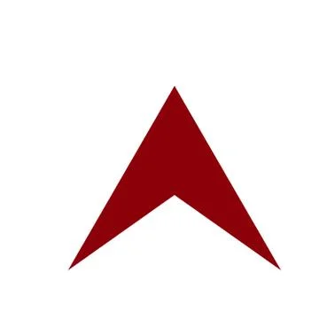 Pointer, arrow in modern flat style. Arrow button isolated on white background Illustrazione stock