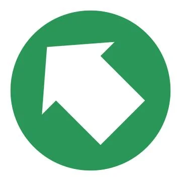 Pointer, arrow in modern flat style. Arrow button isolated on white background Illustrazione stock