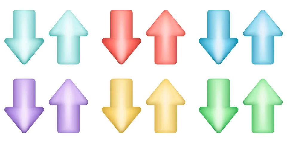Pointer arrows icon 3d. Arrow button. Vector illustration. Stockillustratie