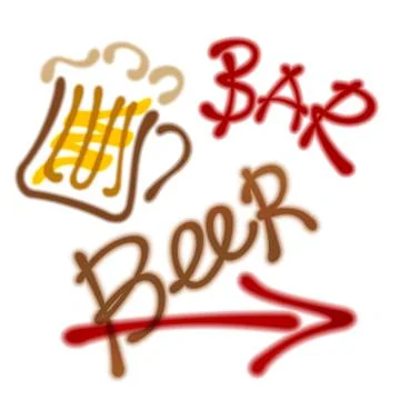 Pointer to the beer bar Stock Illustration