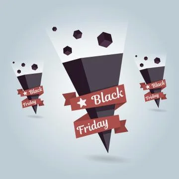 Pointer Black Friday vector icon. Location symbol Stock Illustration