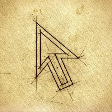 Pointer blueprint Stock Illustration