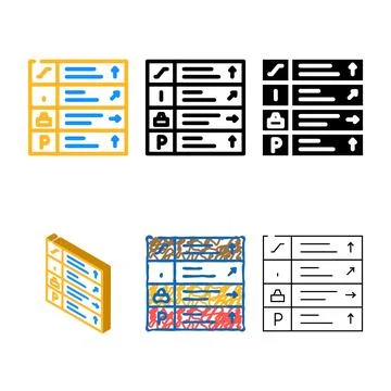 Pointer clean direction color icon vector 스톡 일러스트