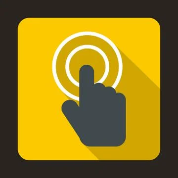 Pointer computer mouse icon, flat style Stock Illustration