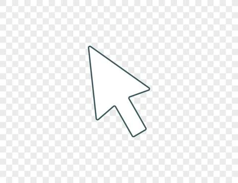 Pointer, cursor, arrow icon on transparent background. Vector illustration. Stock Illustration