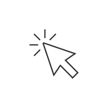 Pointer, cursor, arrow icon. Vector illustration, flat design. Illustrazione stock