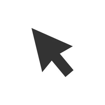 Pointer, cursor, arrow icon. Vector illustration, flat design. Ilustración de archivo