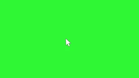 Pointer cursor clicking animation on green screen background Video stock 303914087