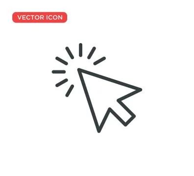 Pointer Cursor Icon Vector Illustration Design Illustrazione stock