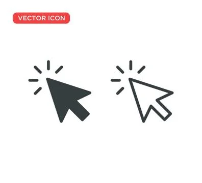 Pointer Cursor Icon Vector Illustration Design Stock Illustration