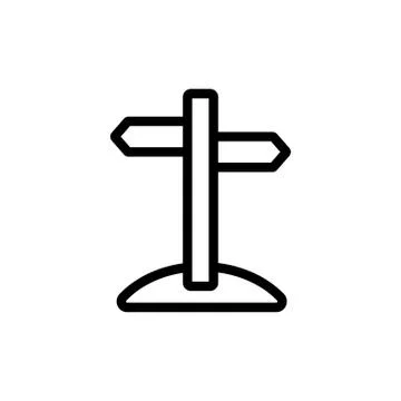Pointer direction of the vector icon. Isolated contour symbol illustration Stockillustratie