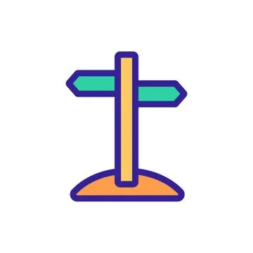 Pointer direction of the vector icon. Isolated contour symbol illustration Stockillustratie