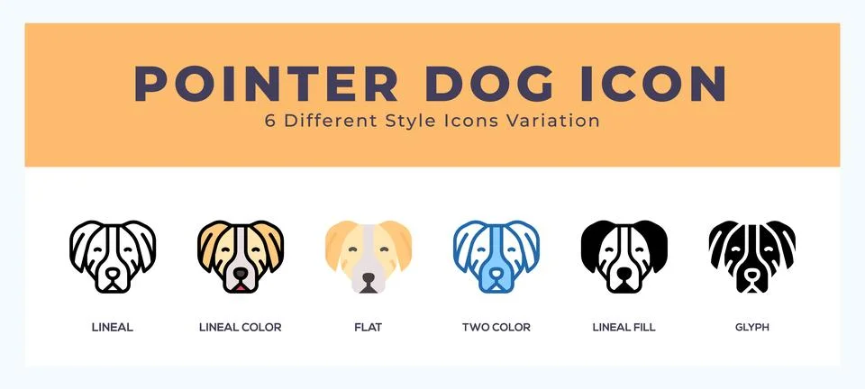 Pointer dog icon symbol. isolated. vector illustration with different styles Stock Illustration