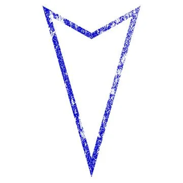 Pointer Down Grunge Textured Icon Stock Illustration