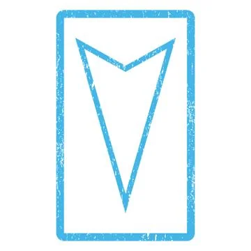 Pointer Down Icon Rubber Stamp Stock Illustration