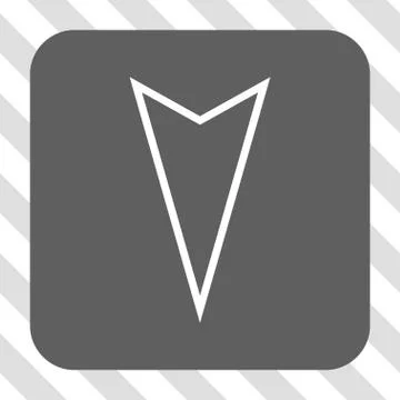 Pointer Down Rounded Square Button Stock Illustration