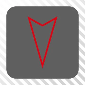 Pointer Down Rounded Square Button イラスト素材