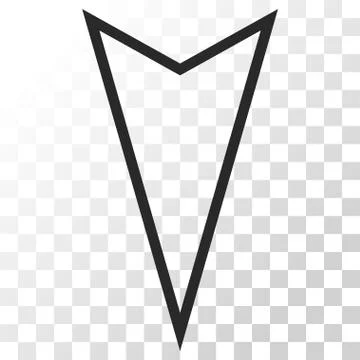 Pointer Down Vector Icon Illustrazione stock