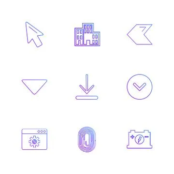 Pointer ,  download , thumb impression , back , arrows , directions , left ,  Stock Illustration