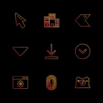 Pointer ,  download , thumb impression , back , arrows , directions , left ,  Stock Illustration