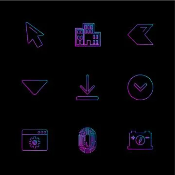 Pointer ,  download , thumb impression , back , arrows , directions , left ,  Stock Illustration