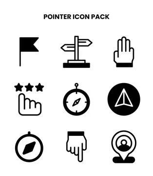 Pointer DuoTone Design Icons Pack Stock Illustration