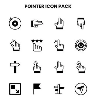 Pointer DuoTone UI Icons Pack Stock Illustration