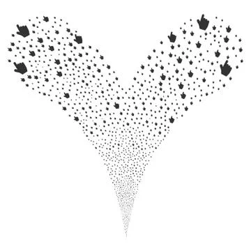 Pointer Finger Fountain Stream Stock Illustration